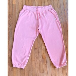 Nike Phoenix Joggers Pink XXL Sweatpants Oversized High Waisted Pants Barbiecore